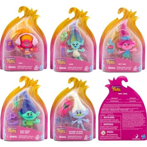 8cm Trolls Dolls Anime Figure Decoration Toys 11 Styles Poppy Branch Cute Dolls With Real Hair Dolls Kids Christmas Gifts Toy