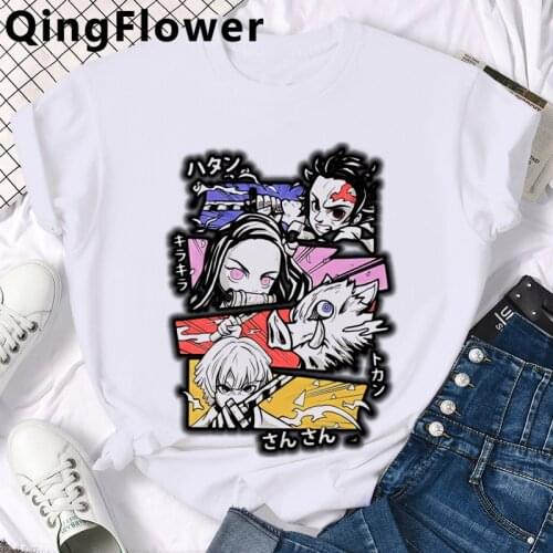 Demon Slayer Inosuke Nezuko Anime Rengoku Zenitsu Kimetsu No Yaiba tshirt men grunge 2021 casual t-shirt vintage harajuku