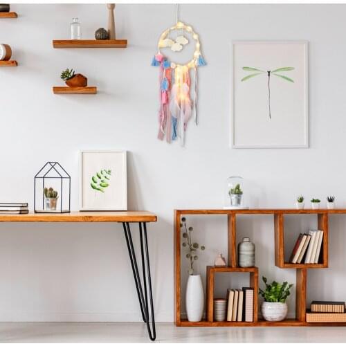 DIY Dream Catcher Kit Room Decoration Purple Pink Dreamcatcher Bedroom Room Decor Cloud Decor Gift For Children Room Decoration