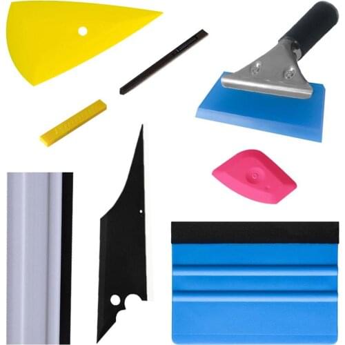 7 PCS Car Vinyl Spatula Wrapping Tools Rubber Jelly Conqueror Squeegee Scraper Vehicle Glass Protective Film Set Vinyl spatel