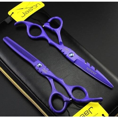 319# 6'' Brand Jason TOP GRADE Hairdressing Scissors JP 440C Professional Barbers Cutting Scissors Thinning Shears Hair Scissors