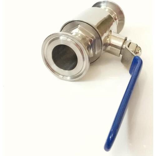 Fit 57mm 2.25" Pipe OD x 2.5" Tri Clamp Sanitary Ball Shut Off Valve SUS 316L Stainless Beer Brewing Home