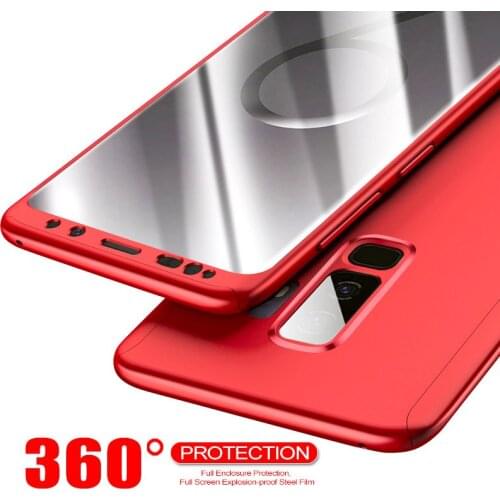 360 Full Protective Phone Case For Sumsung Galaxy A6 A8 Plus 2018 Full Cover Cases With Glass For Sumsung Galaxy A6 7 8 2018