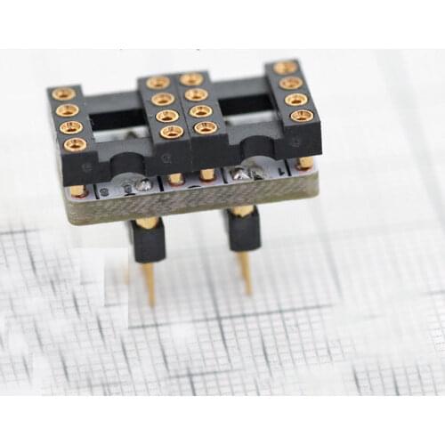 Gold-plated DIP8 Mono to Dual Op Amp Adapter Converter OPA128 OPA627 AD847 AD797 module