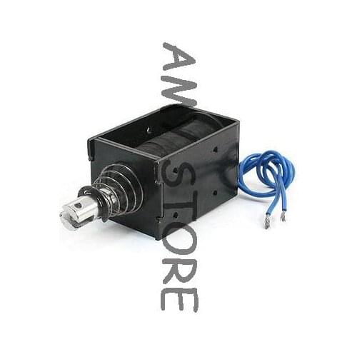 Spring Loaded Linear Motion Solenoid Electromagnet DC 24V 550mA 10mm 80N