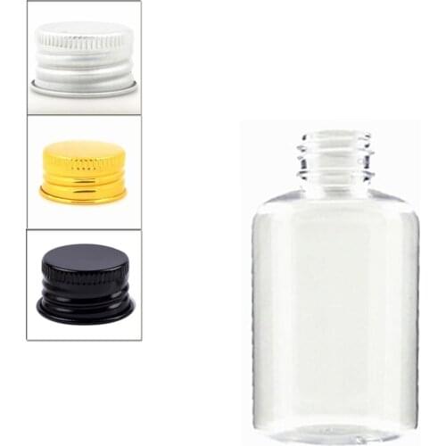 120ml empty boston round plastic bottle , clear pet bottle with silver/gold/black aluminum lid