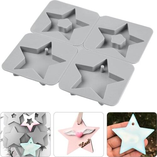 Five-pointed Star Mold Fragrance Wax Silicone Mould Soap Candle Aromatherapy Mould Handmade Chocolate Fondant Molds