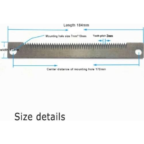 1 PCS 185X15X1mm size particle vertical packaging machine accessories cross-sealing cutter