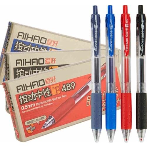 Roller ball pen for writing signature 0.5mm Pressed Gel Pen Students Test Office Writing Permanent Ink