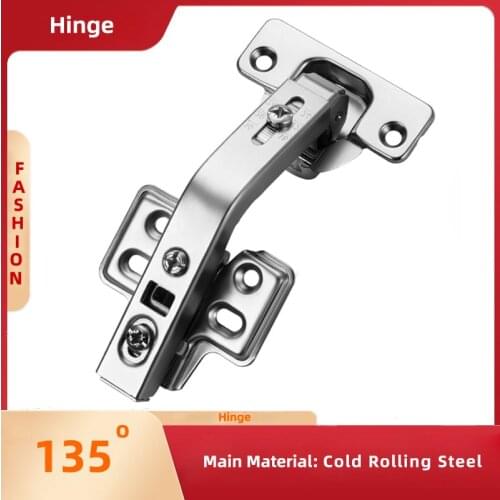 1pc Cabinet Large Angle Hinge Hydraulic Damp Buffer Furniture 45 90 135 165 Degree Soft Close Cupboard Cold Rolled Steel Gemel