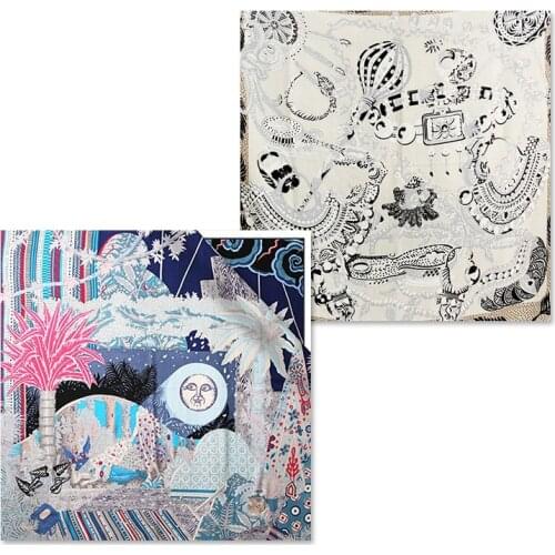 Cashmere Luxury Silk Scarf 140 Hand Rolled Hem Scarf Scarves Luxury Designers Scarf Foulard Hiver Femme Cachemire