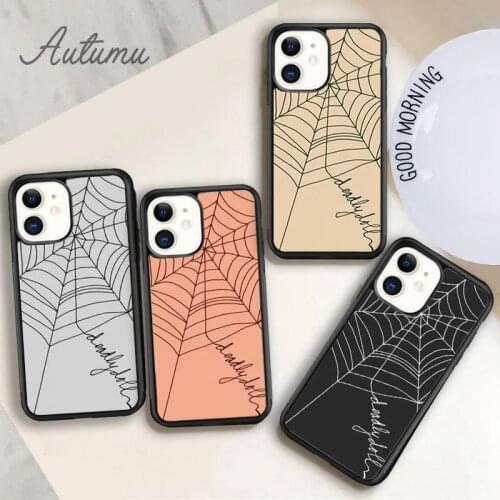 Toile D Araignee Dessin Phone Case for iPhone 11 12 Pro Max mini X XR XS SE 2020 5 6S 7 8 Plus Samsung Galaxy S9 S10 Cover shell