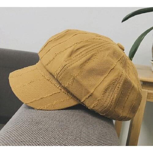 Japanese Styles Women‘s Burrs Beret Retro Versatile Beret Hats Cap Spring Autumn Brand Womens Painter Octagon Hat Gorras