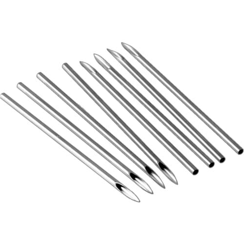 10PC 14G 16G 18G 20G Body Piercing Needles Catheter Cannula Tools Kit Surgical Steel Sterilized Tattoo Needle Nose Lip Jewelry