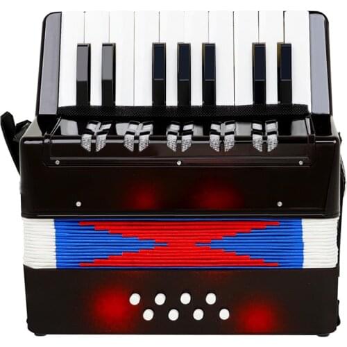 17 Key 8 Bass Accordion Professional Mini Accordion Educational Musical Instrument for Children Kids Adult Gift