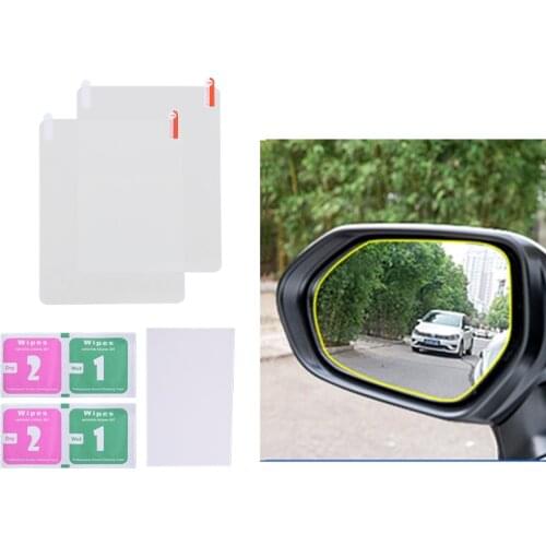 2 pcs Car Car Rearview Mirror protective Rain proof Rainproof Film Car Anti fog Waterproof Film Membrane Car Sticker Accessories