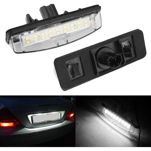2Pcs Car Number Lamp CANBUS No Error For MITSUBISHI Colt plus Grandis 2003- LED License Plate Lights White
