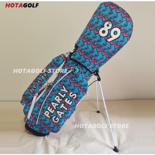 2021 NEW Fashion printed canvas waterproof golf stand bag Golf Cart Bags Golf Stand Bag Green/Blue