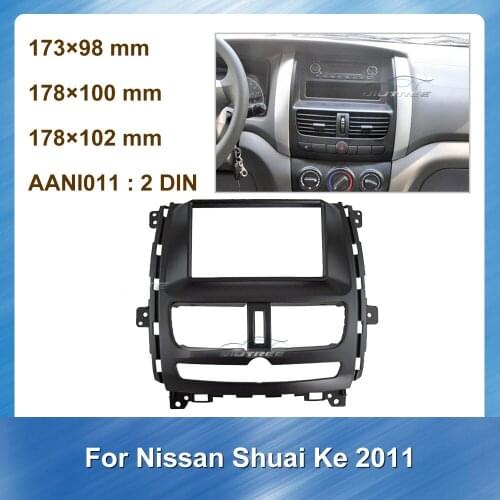 2Din Car Radio Fascia For Nissan Shuai Ke 2011 Car stereo Fitting installation adapter fascia Special Dash Trim Kit Frame Panel