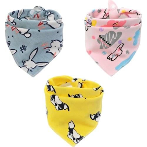 3Pcs/Lot Cotton Baby Bibs Bandana Bib for Baby Scarf Feeding Drool Slab Waterproof Childrens Apron Baby Girl Boy Bib Burp Cloth