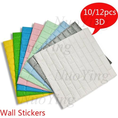 3D Wallpaper DIY 3D Brick stone pattern Self-Adhesive Waterproof Wall Stickers 70*77cm floral prints wall panels for living room