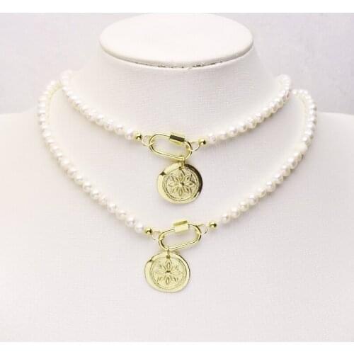 5 Stand Round pendant necklace handmade jewelry necklace pearls necklace accessories women necklace for women New design 7377
