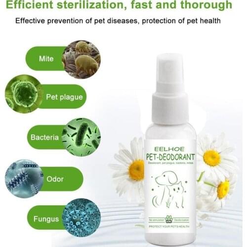 50ml Efficientive Pet Odor Deodorant Dog Pet Cat Odor Liquid Perfume Spray Pet Deodorant Liquid Spray