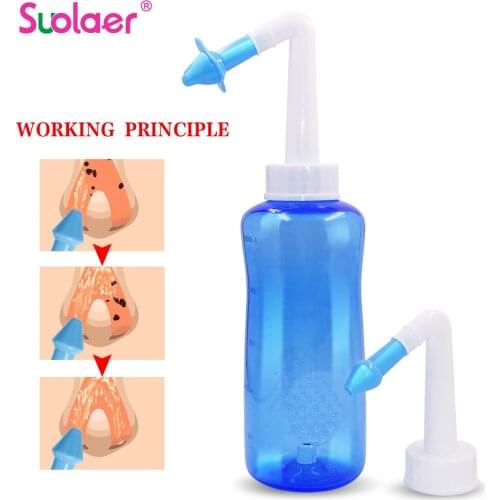 500/300ML Neti Pot Nasal Wash Cleaner Nose Protector Moistens Nasal Irrigator Nozzle Cleaning Avoid Allergy Rhinitis Sinus Rinse