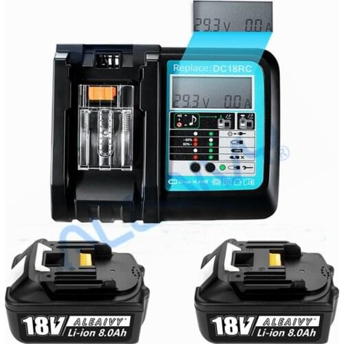 2021 NEW BL1860 Rechargeable Battery 18 V 6000mAh Lithium ion for Makita 18v Battery BL1840 BL1850 BL1830 BL1860B LXT400+Charger