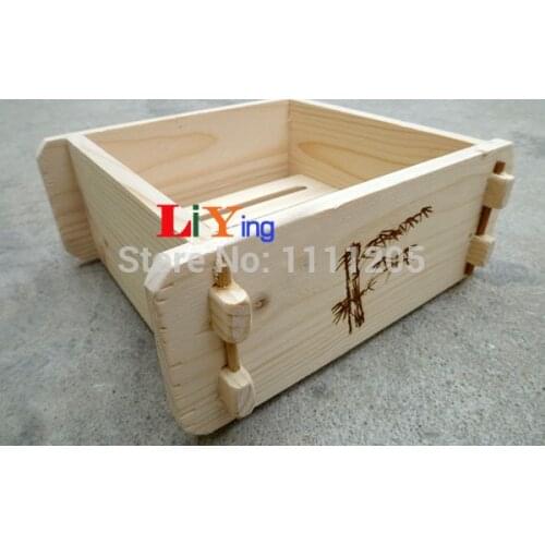 Bamboo Steamer Basket with Lid 5'' square wood tofu dimsum bento box gestoomde dumplings vegetable steam cook pot vaporera bambu