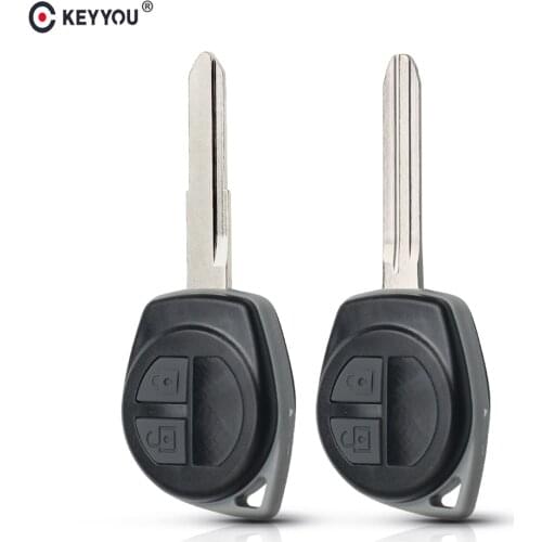 KEYYOU 10X 2 Buttons Remote key Case Shell with Button Pad for Suzuki Igins Alto SX4 Vauxhall Agila 2005-2010 Fob Shell