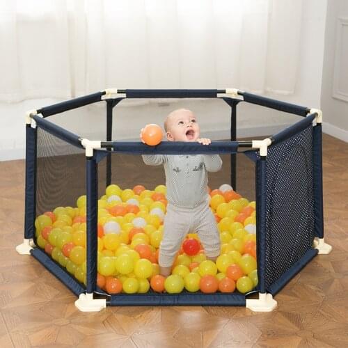 Baby Playpen Portable Plastic Fencing Children Safety Playground Barriers for Ball Pool for Child Indoor Basketball Hoop