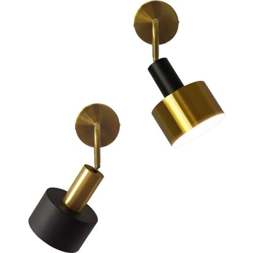 Designer American Metal Rotary Wall Lamps Bedside Bathroom Mirror Headlights Luxury Bedroom Room Wall Sconces Lights Fixtures