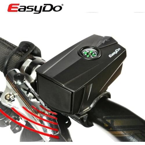 Easydo 140DB Bicycle Handlebar Electric Bell Outdoor Riding MTB Bike Horns Ultra-Loud Sound With Compass Cycling Accessories
