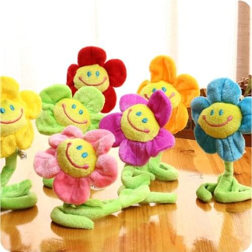 Simulation Sun Flower Plush Toy Rose Flower Plush Pillow Soft Toy For Children For Home Decoration PP Cotton Plant Plush Toy
