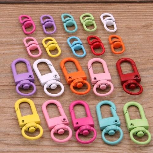 10PCS 2 Style Alloy Swivel Snap Lobster Clasp Hooks Multicolor DIY Jewelry Making Findings Keychain Neckalce Bracelet Supplies