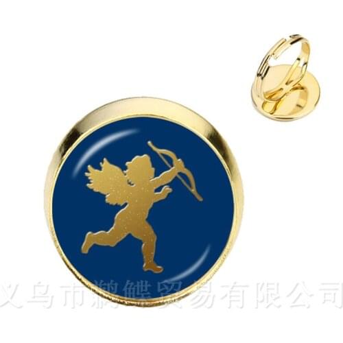 Classic Christmas Animal Series Pattern Rings 16mm Glass Dome Rings Women Girls Jewelry Merry Christmas Gift