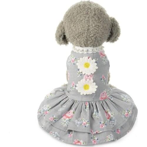 Pet Dog Beautiful Print Soft 100% Cotton Dresses Cool Summer Dress For Small Dogs DC774