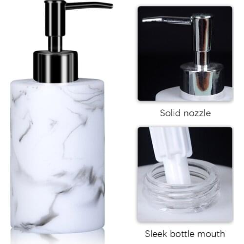 Creative Portable Marble Texture Resin Soap Dispenser Travel Bathroom Accessories Shampoo Handwashing Fluid Lotion Bottle
