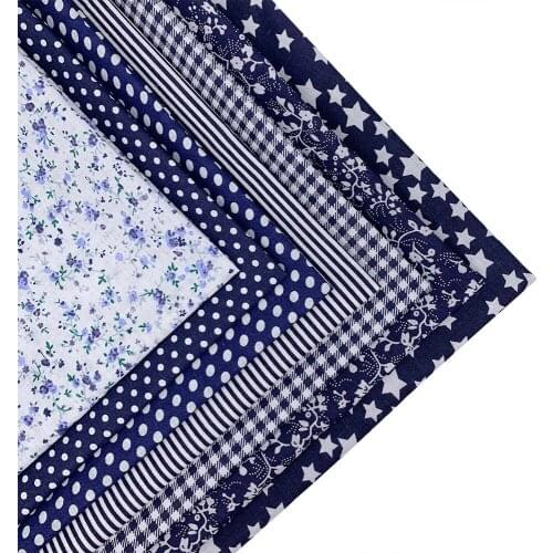 7PCS 50X50cm Cotton Fabric Squares Bundle Patchwork Pre-Cut Quilt Squares For DIY Handmade Patchwork Cloth Bag Needlework Scraps