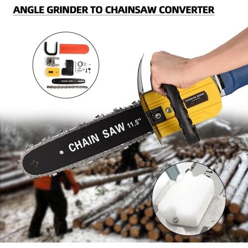 Multifunction Electric Chain Saw Adapter Converter Bracket DIY Set For 100/125/150 Angle Grinder M10/M14/M16 To Chain Saw