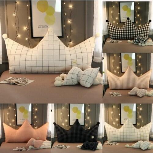 Fashion Luxury Crown Lounger Bed Reading Rest Back Pillow Sofa Cushion Pillow Bed Office Chair Living Room Lumbar Pad