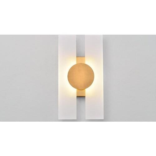 Nordic Led Wall Light Luxury Sconce Modern Minimalist Creative Living Room Aisle Bar Bedroom Bedside Gold Background Decor Lamp
