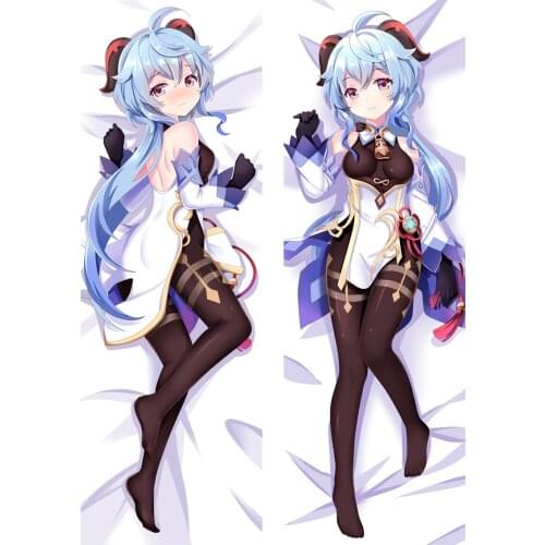 New Game Genshin Impact Project Lovely Ganyu Pillow Case Cosplay Kawaii Cartoon Costume Accessories Prop