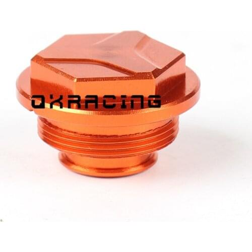 Orange CNC Billet Rear Brake Cylinder Fluid Reservoir Cap Cover For SXF SX EXC EXCF XC XCR 125 150 250 350 400 500
