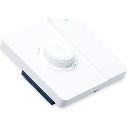 220V Ceiling Fan Governor 86 type Concealed Speed Regulating Switch Panel Stepless Speed Change with Light Switch