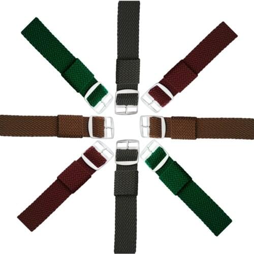 Premium-Grade 20mm 22mm Woven Perlon Nylon Nato Strap Bracelet Accessories Fabric Blue Black Green Watch Band