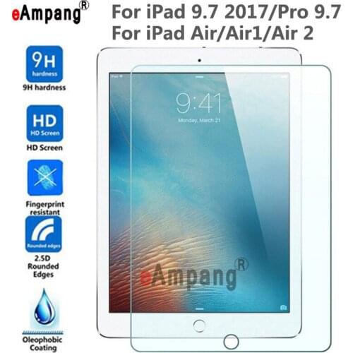 Transparent Screen Protector Tempered Glass For Apple iPad 2017 5th 6 Air 2 5 Air 1 Pro 9.7 Tablet 0.3mm Screen Protective Film