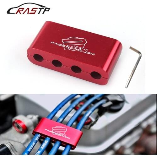 RASTP Blue/Purple/Silver/Gold/Red High Quality JDM Style Spark Plug Wire SPW Separators 4 Holes Wire Separator RS3-HR006
