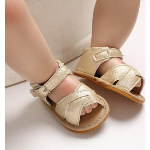 Fashion Summer Baby Sandals Kid Boys Girls Sandals Prewalker Newborn Leather Soft Sole Crib Shoes Toddler